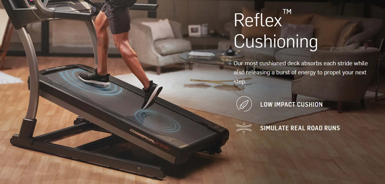 NordicTrack X32i odpružení plochy