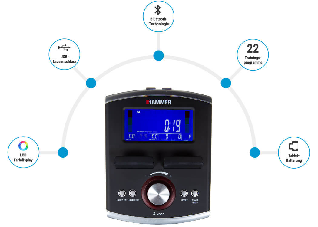 Hammer Cardio Motion BT počítač