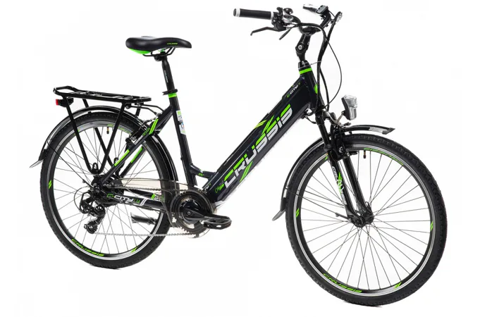 CRUSSIS e-City 1.14-S 17,5 Ah 17" černo-zelená 2021