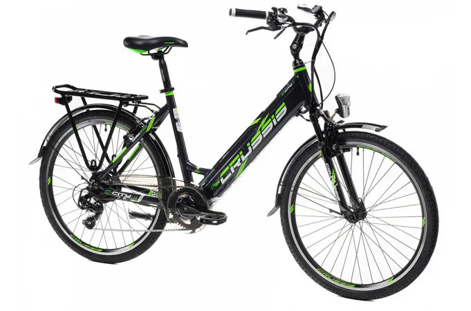 CRUSSIS e-City 1.14-S 17,5 Ah 19" černo-zelená 2021
