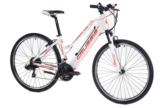 CRUSSIS e-Cross lady 1.6 19" bílo-oranžová 2021