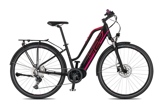 Elektrobicykel 4EVER - Marianne Sport Trek 18" - čierna/ružová 2021