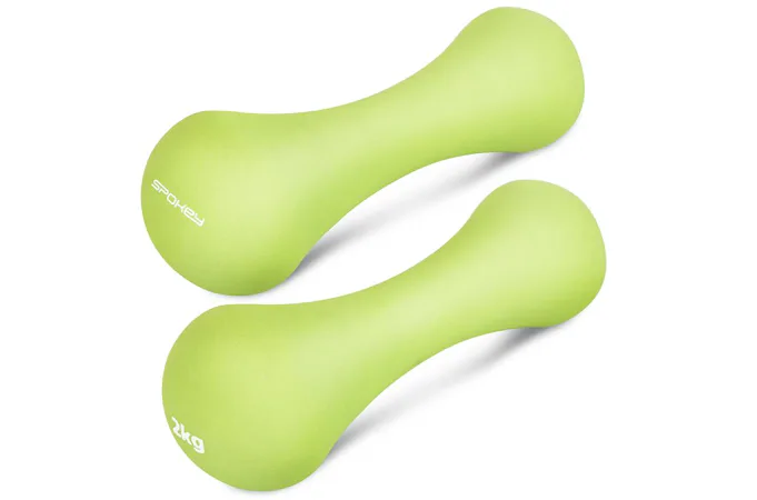 Spokey BONE Sada neoprénových činiek 2x 2 kg zelené