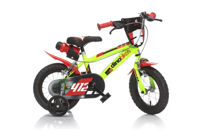 Dino Bikes 12" svietivo žltý