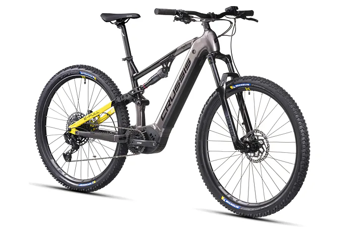 CRUSSIS e-Full 9.10 21" sivo-žltá 2025