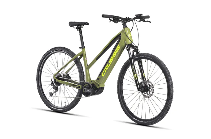 CRUSSIS e-Cross low 7.10 16" zeleno-žltá 2025