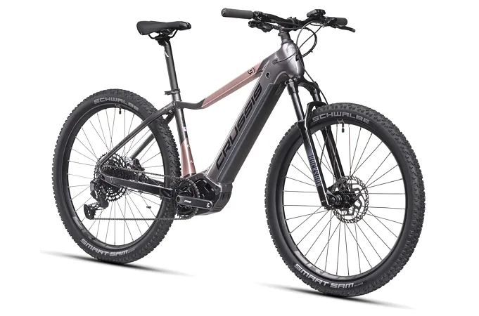 CRUSSIS e-Guera 9.10 17" sivo-rúžová 2025