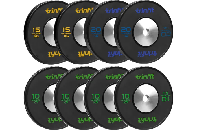 Sada olympijských kotúčov TRINFIT Bumper Plate Competition 110 kg