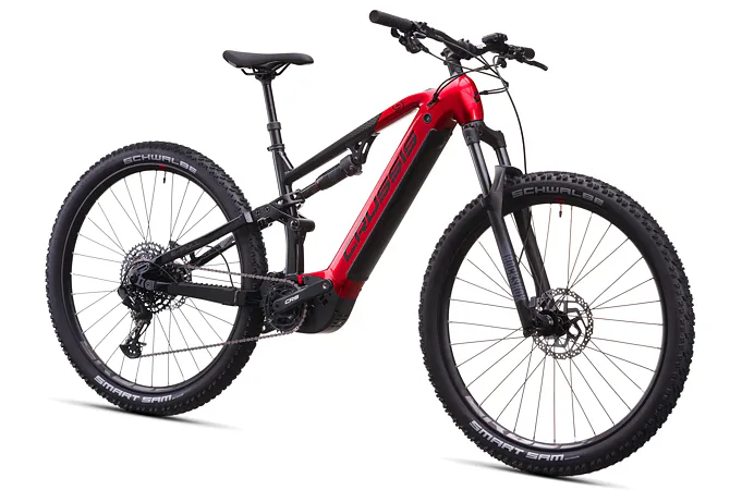 CRUSSIS e-Full 9.11 21" červeno-čierna 2026