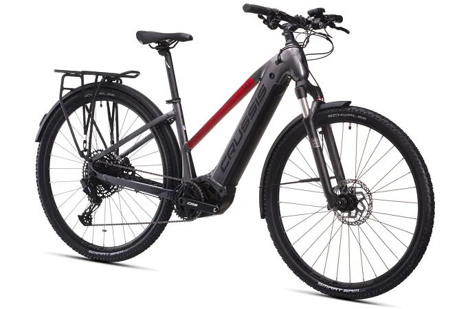 CRUSSIS e-Savela 9.11-715 Wh 16" sivo-červená 2026