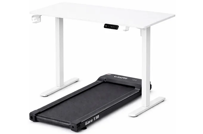 Set stola a bežeckého pásu TRINFIT Office Fitness T30 biely