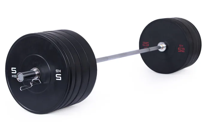 Olympijská činka TRINFIT 170 kg Bumper BLACK