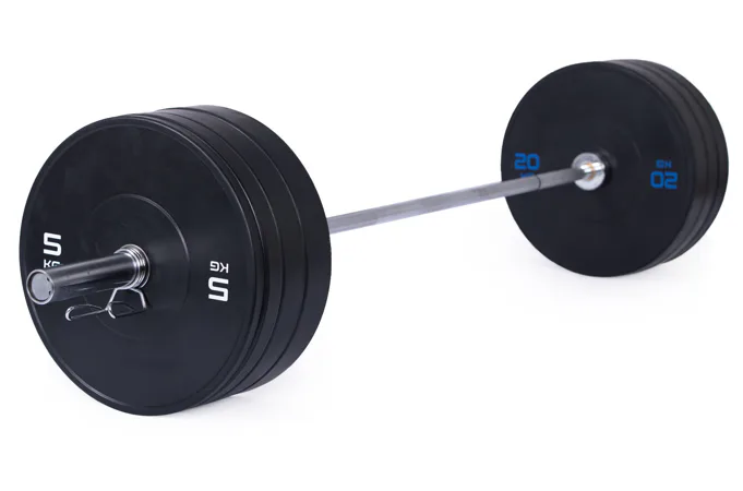 Olympijská činka TRINFIT 120 kg Bumper BLACK