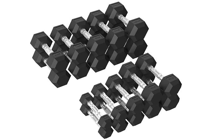 Set Jednoručných činiek TUNTURI Platinum Hex 1-10kg (10 párov)