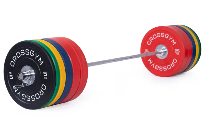 Olympijská činka TRINFIT 220 kg Training Bumper CrossGym