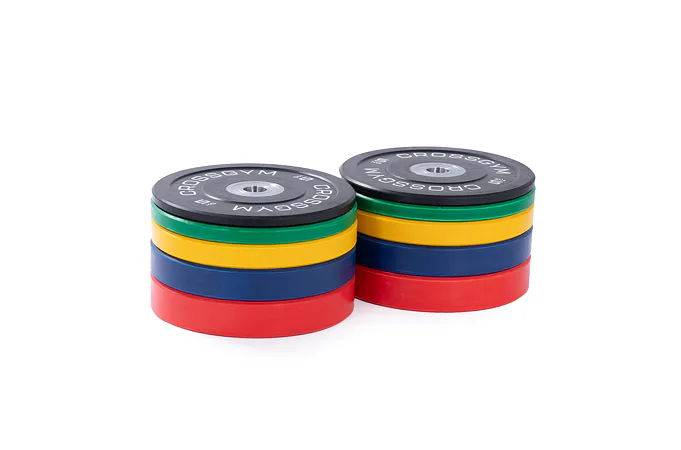 Sada olympijských kotúčov TRINFIT Bumper Plate CrossGym 150 kg