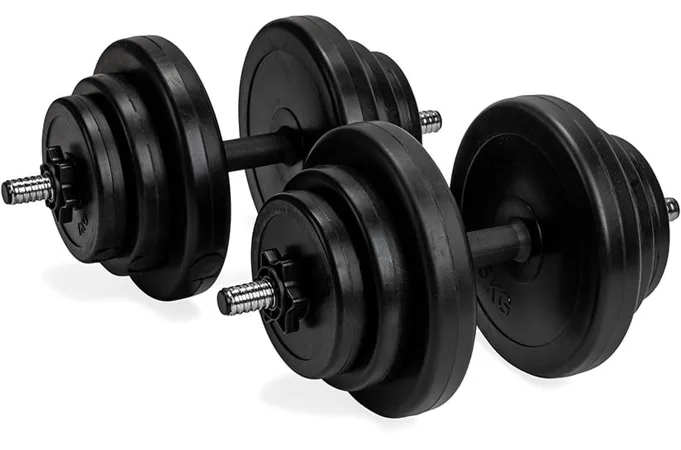 Činkový set VIRTUFIT Adjustable Dumbbellset - Vinyl 2 x 14 kg
