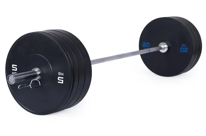 Olympijská činka TRINFIT 120 kg Bumper BLACK