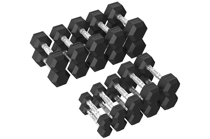 Set Jednoručných činiek TUNTURI Platinum Hex 1-10kg (10 párov)