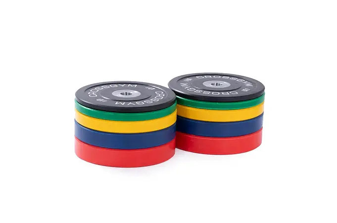 Sada olympijských kotúčov TRINFIT Bumper Plate CrossGym 150 kg