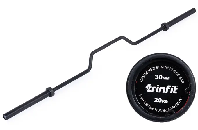 Olympijská os TRINFIT 2200 mm Cambered bar BLACK