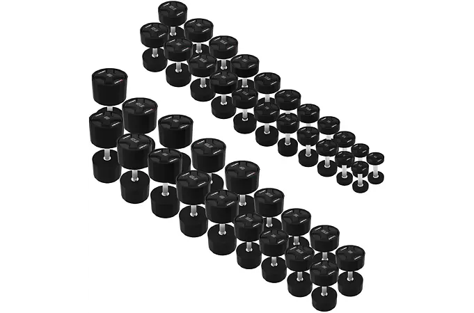 Sada polyuretánových jednoručných činiek HMS HPC set 2 x 2,5 - 50 Kg