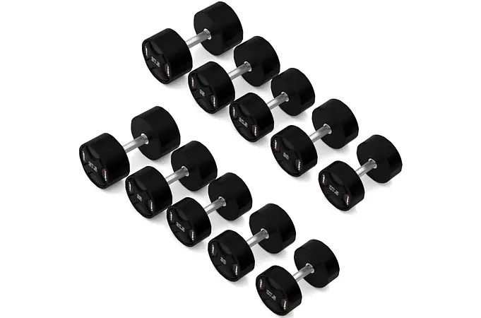 Sada polyuretánových jednoručných činiek HMS HPC set 2 x 27,5 - 37,5 kg